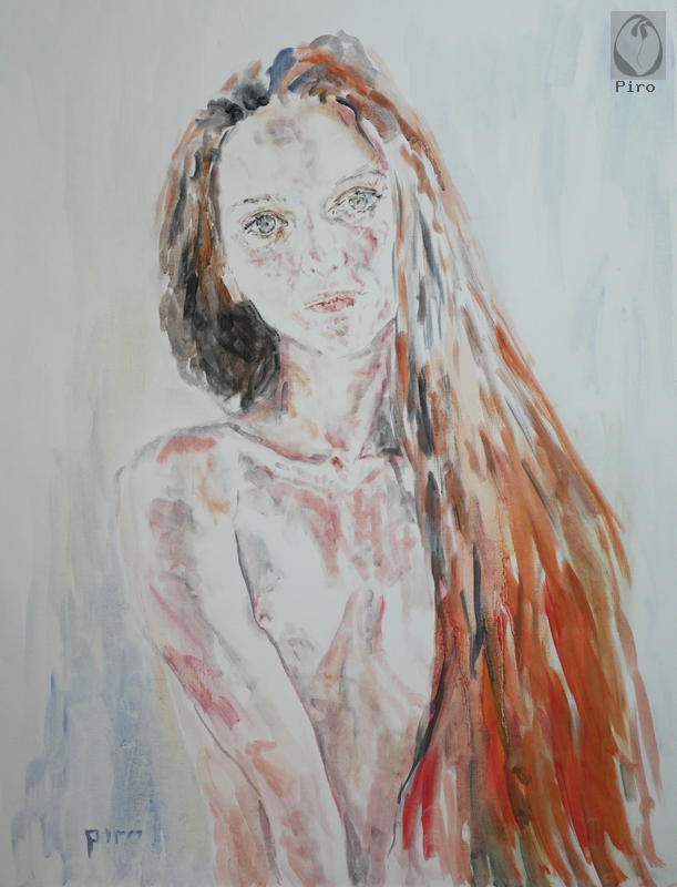 oil on paper - olio su carta di Piro